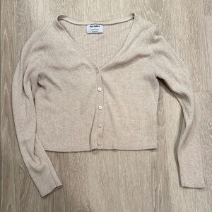 Old Navy Women's oatmeal Cardigan Sweater